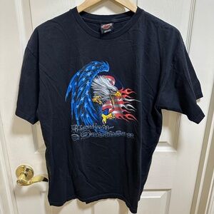 Harley-Davidson Large Red, White, and Blue Eagle T-shirt